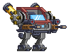 Braço de Mecha de Atirador de Feixe em um mecha completo