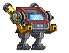 Braço de Mecha Wobbleshot em um mecha completo