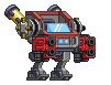 Braço de Chama II em um mecha completo