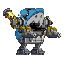 Corpo de Mecha Lilotron em um mecha completo