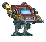 Pernas de Mecha Rho XS em um mecha completo