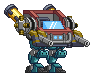 Pernas de Mecha Rho Ronin XS em um mecha completo