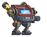 Braço de Mecha de Mina Remota em um mecha completo