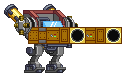 Lançador de Mísseis de Deslocamento Subsuperficial em um mecha completo