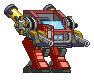 XS T-17 Pernas Mecha Theta em um mecha completo