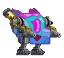 Corpo de Mech Juroniano em um mecha completo