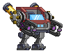Braço de Mecha de Mina de Gravidade em um mecha completo