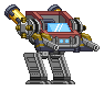 Pernas de Mecha Explorador II em um mecha completo