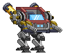 Pernas de Mecha Exitus em um mecha completo