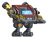 Pernas de Mecha Observador em um mecha completo