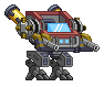 Pernas de Mecha Intrepid-X em um mecha completo