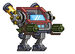 Braço de Mecha de Míssil Teleguiado em um mecha completo