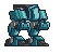 Animação isolada de Pernas de Mecha Rho Ronin XS