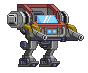 Propulsores de Mecanismo Guardião em um mecha completo