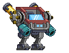 Canhão Rho Ronin XS em um mecha completo