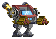 Braço de Mecha de Míssil Guiado em um mecha completo