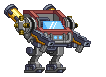 Braço de Mecha de Rifle de Calor em um mecha completo