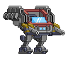 Propulsores de Mech XM9 Tremor em um mecha completo