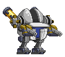 Corpo de Mecha Miniknog em um mecha completo