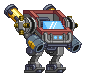 Braço de Mecha de Canhão em um mecha completo