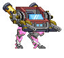 Pernas MEKA em um mecha completo