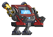 Braço de Mecha Exitus em um mecha completo