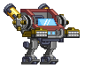Braço de Mecha Lançador de Mísseis em um mecha completo