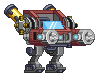 Canhão de Punho em um mecha completo