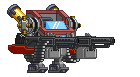 Metralhadora Pesada Rho Pirata XS em um mecha completo