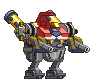 Corpo de Mecha do Herói em um mecha completo