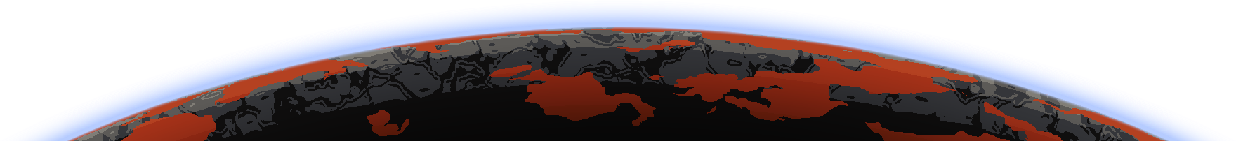 Horizonte planetário de Planetóide de Lava