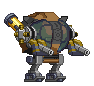 Corpo de Mech Esfinge Ciano em um mecha completo