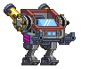 Braço de Mecha Neo Laser em um mecha completo
