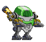 Corpo de Mecha do Êxodo em um mecha completo