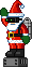 Cena de Estátua do Papai Noel Jetpack