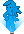 Cena de Dançarina Holográfica Azul