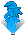 Animação de Dançarina Holográfica Azul