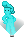 Animação de Dançarino Holográfico Ciano