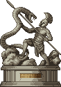 Cena de Estátua do Fim da Serpente