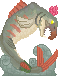 Cena de Estátua do Salmonid Divino